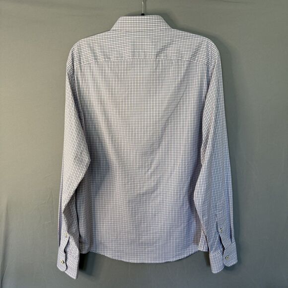 UNTUCKit Shirt Mens Medium Dalton Regular Fit Plaid Stretch Nylon Long Sleeve - Picture 3 of 11